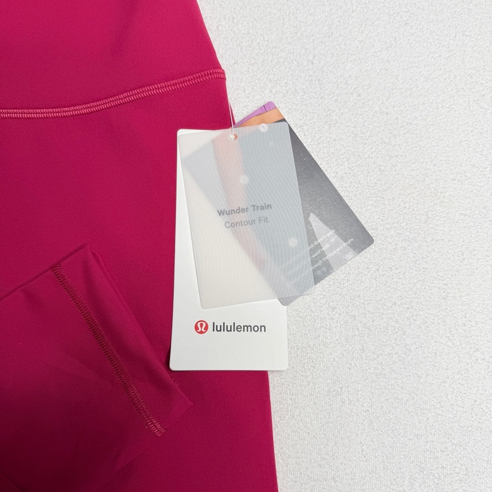 ✨NWT•Lululemon Wunder Train Contour Fit High-Rise Tight 25"•Ruby Red❤️💕 - Picture 11 of 14
